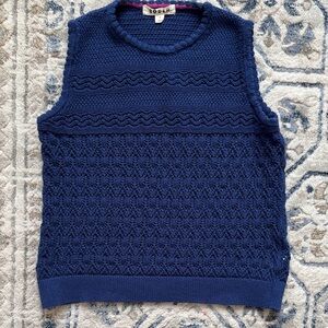 Boden Elodie Textured Navy Tank - size medium NWOT